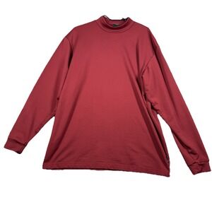 Nike Tiger Woods Golf Shirt Mens XL Mock Neck Long Sleeve Red